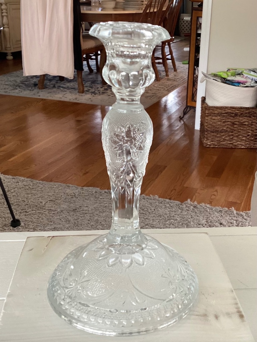 Vintage Indiana Glass “Sandwich” Candleholder